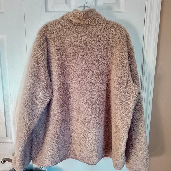 Womens XXL Fleece Patagonia Pull Over 1/4 Zip Champagne Color - Picture 9 of 9